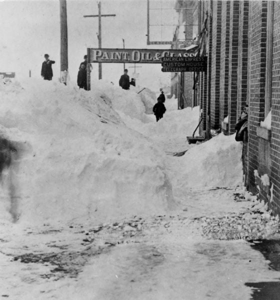 Snow bank in Sheboygan